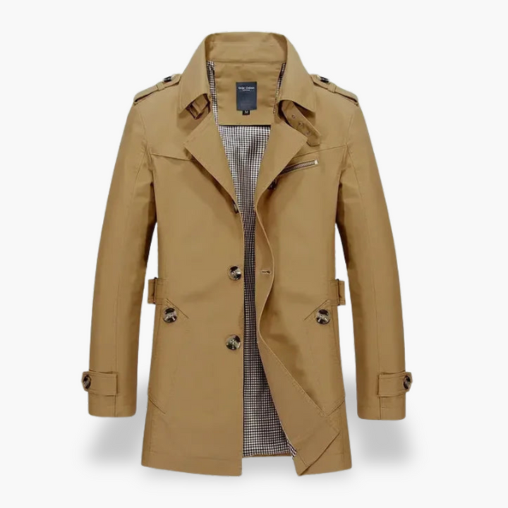 Trench Uomo Slim Fit Cotone Autunnale Cappotto Lungo | Altivaro