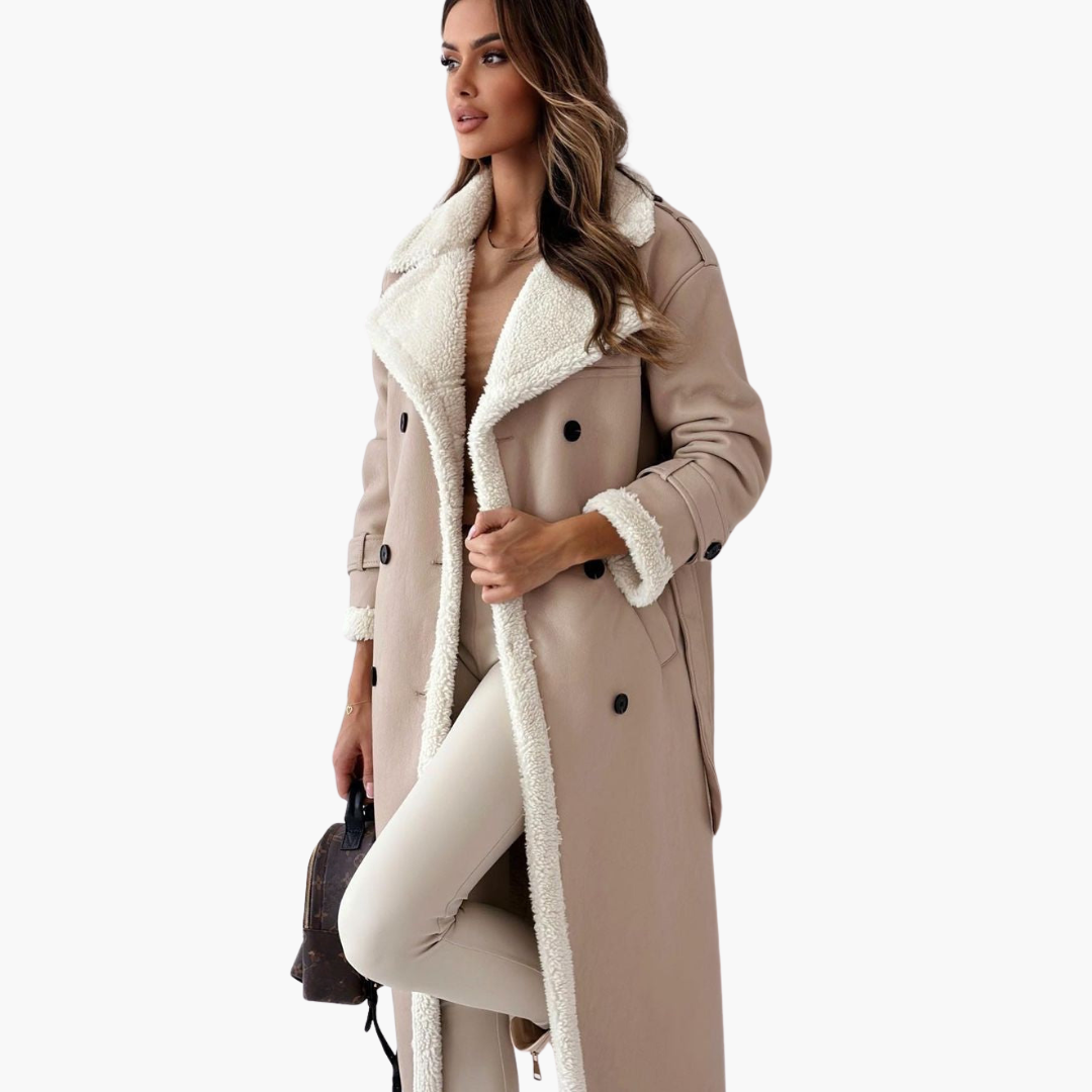 Cappotto Donna Doppiopetto in Pelliccia Sintetica | Altivaro