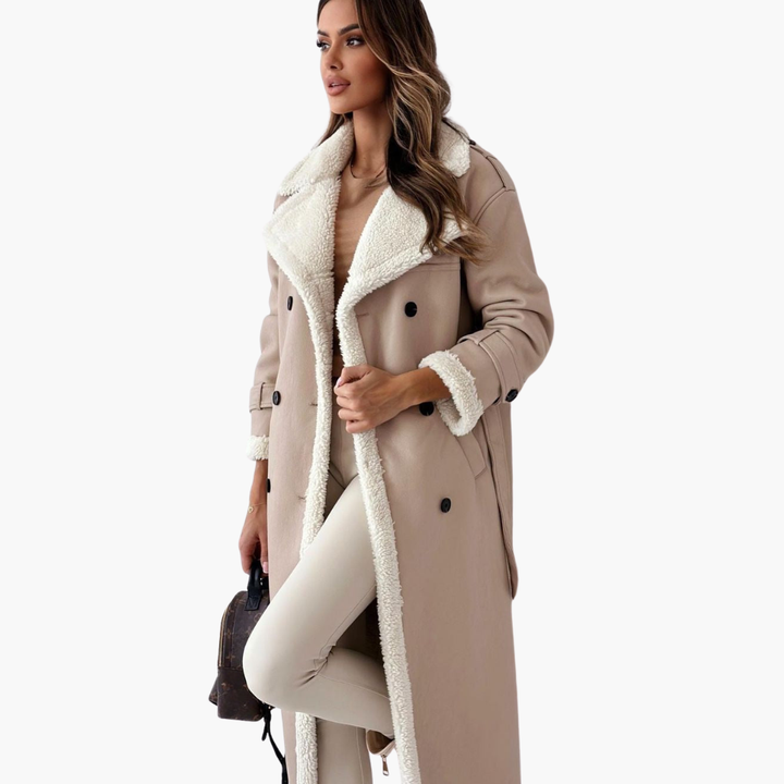 Cappotto Donna Doppiopetto in Pelliccia Sintetica | Altivaro