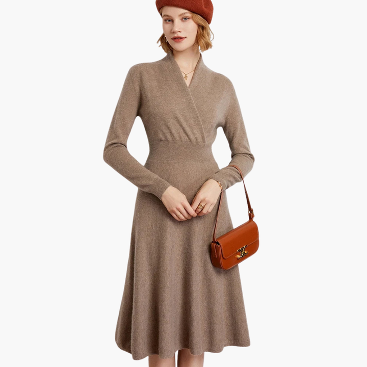 Abito Donna in Cashmere con Collo a V | Altivaro