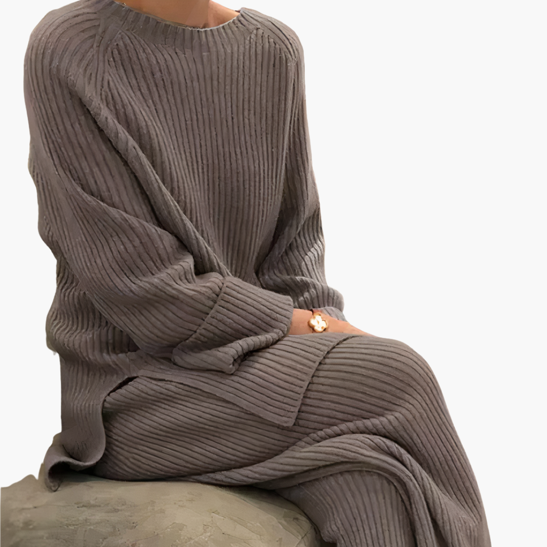 Abito Maglione Donna Lungo Maglia Coste | Altivaro