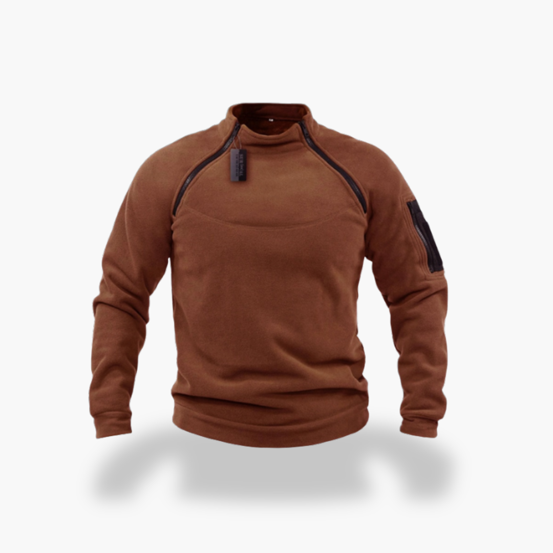Felpa Uomo in Pile Giacca Termica con Zip e Tasche | Altivaro
