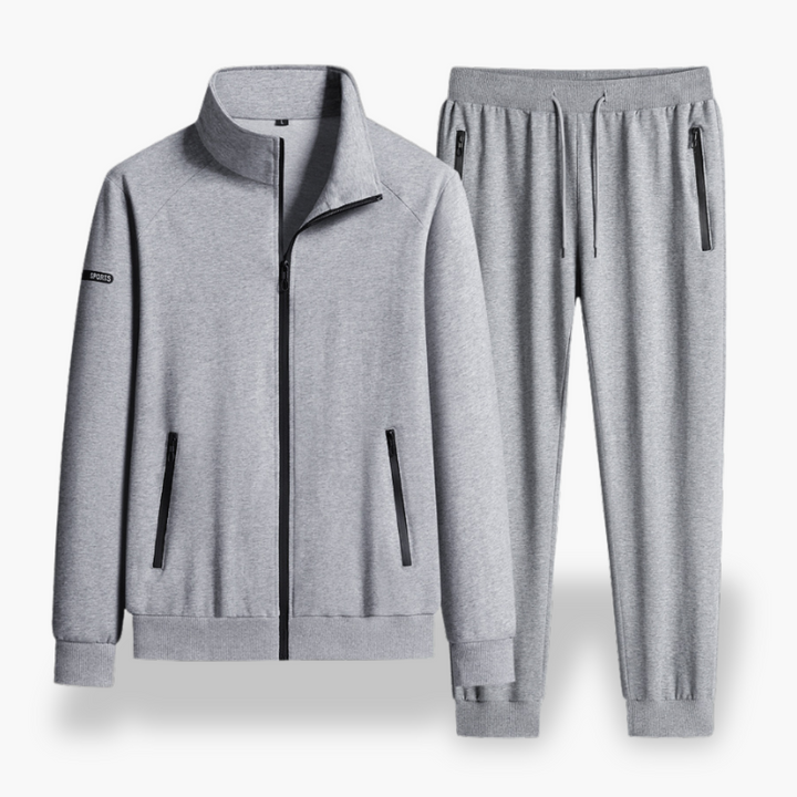 Uomo Tuta sportiva in cotone con zip e logo | Altivaro