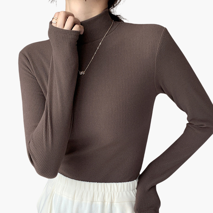 Maglione Girocollo Donna in Tessuto Elasticizzato a Maniche Lunghe | Altivaro