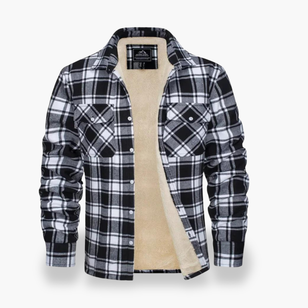 Camicia Giacca Uomo Foderata in Pile a Quadri Invernale | Altivaro