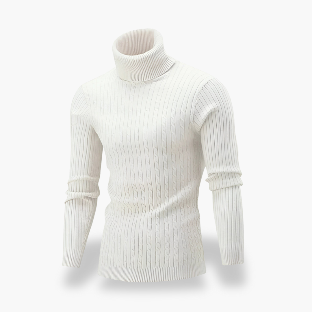 Maglione Dolcevita a Coste da Uomo in Maglia | Altivaro