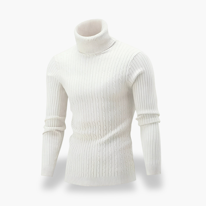 Maglione Dolcevita a Coste da Uomo in Maglia | Altivaro