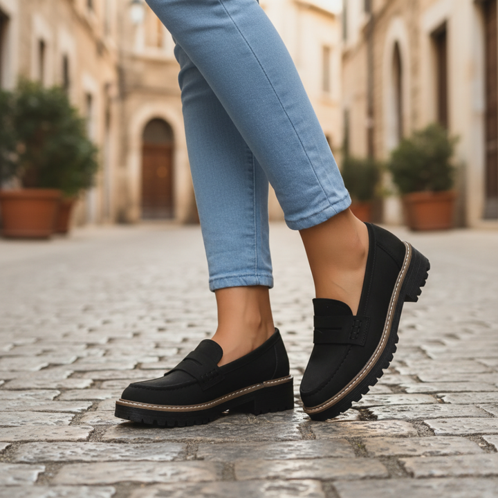 Orthopädischer Damenschuh Mokassin aus Wildleder mit Komfortsohle | Altivaro