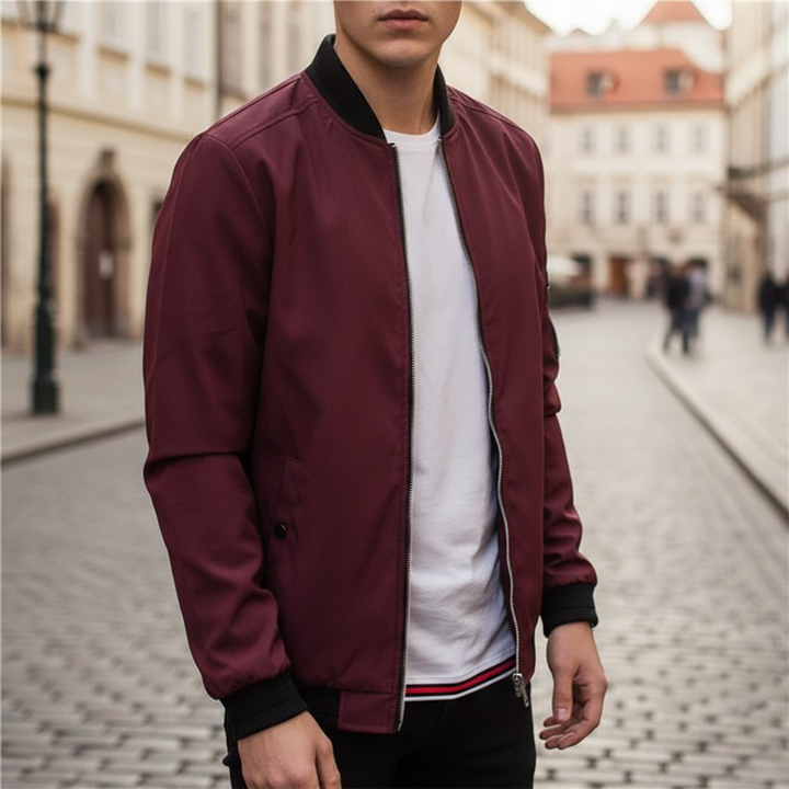 Herren Nylon Bomberjacke mit Taschen und Reißverschluss | Altivaro