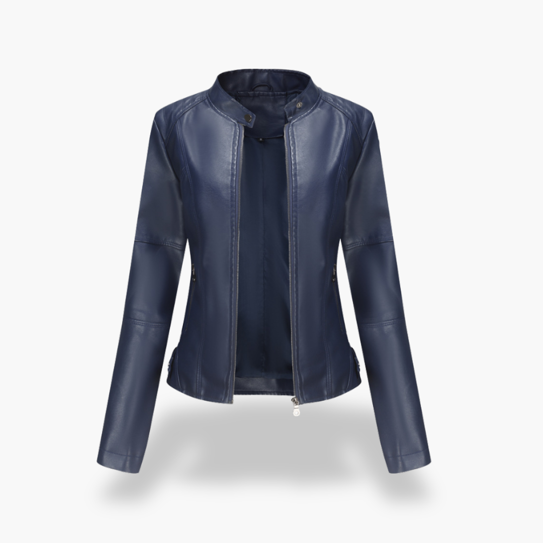 Giacca Donna Ecopelle Slim Fit con Zip Frontale | Altivaro