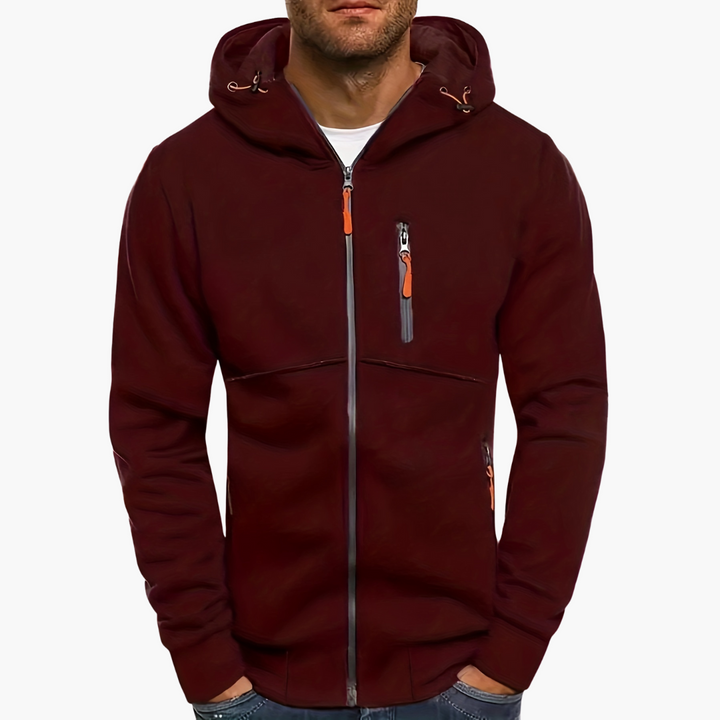 Felpa con cappuccio uomo con zip e tasche laterali | Altivaro