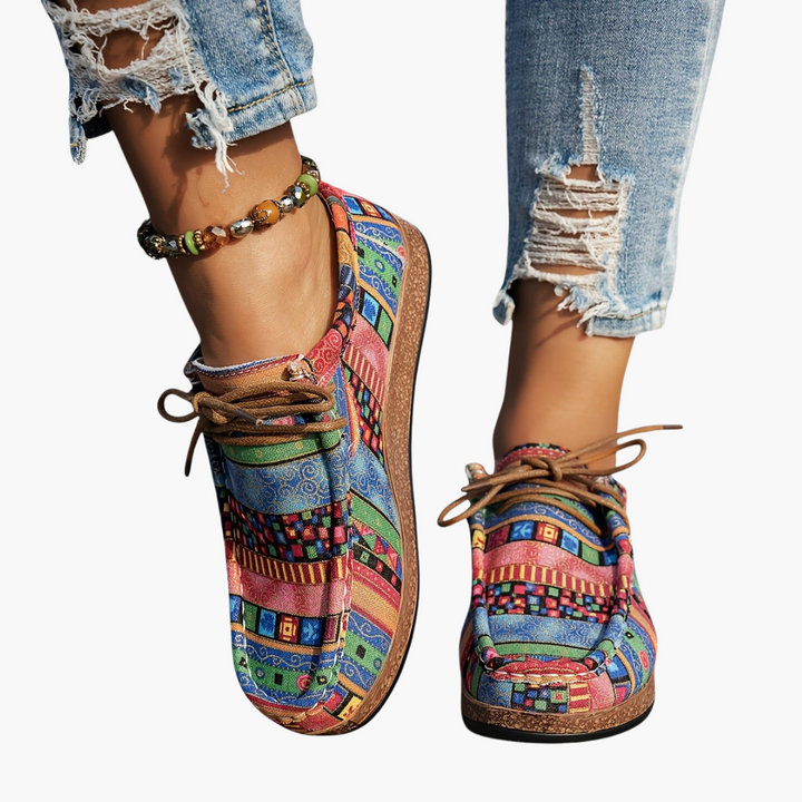Scarpe ortopediche donna in tessuto multicolore casual comode | Altivaro