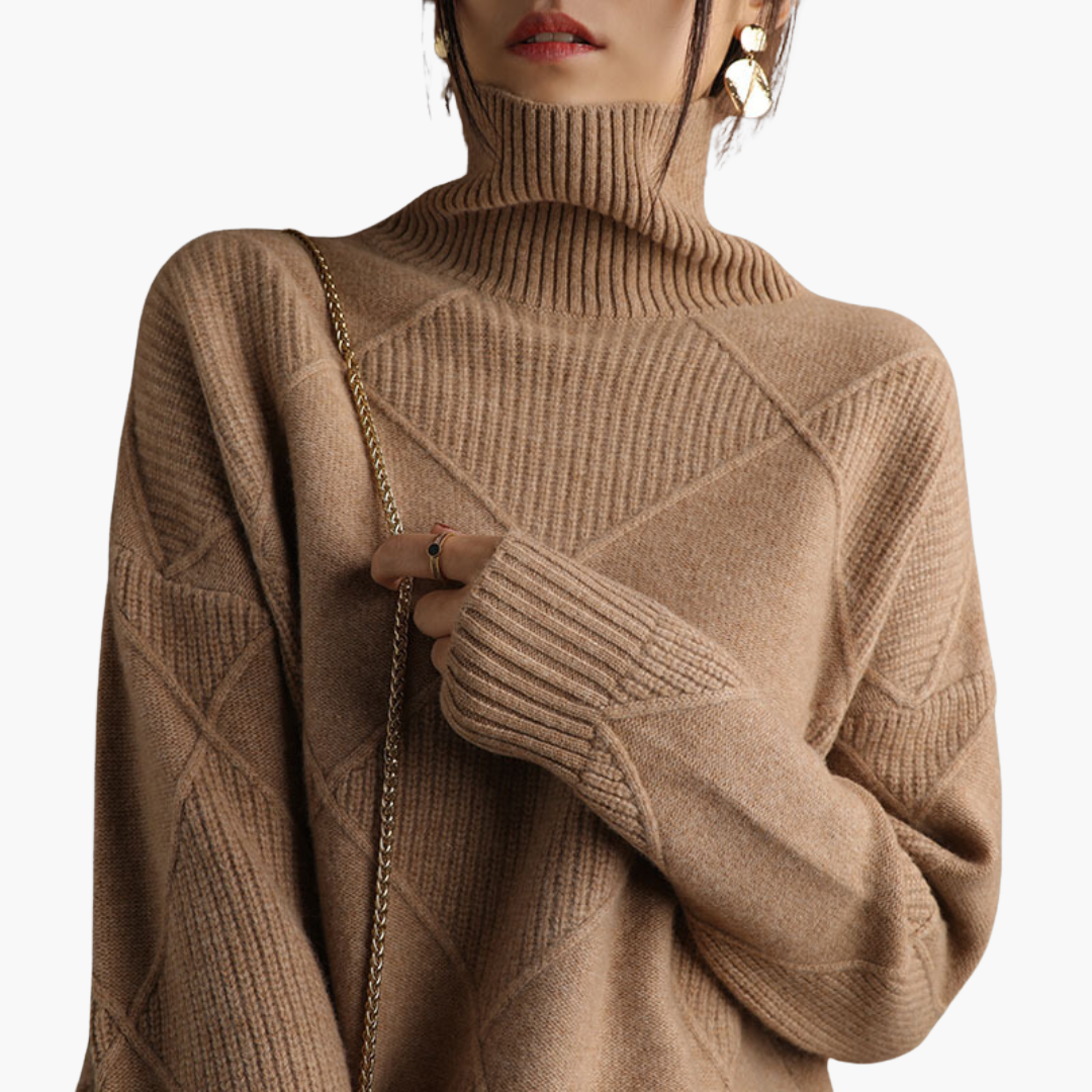 Maglione Dolcevita Donna Lavorato a Maglia  | Altivaro