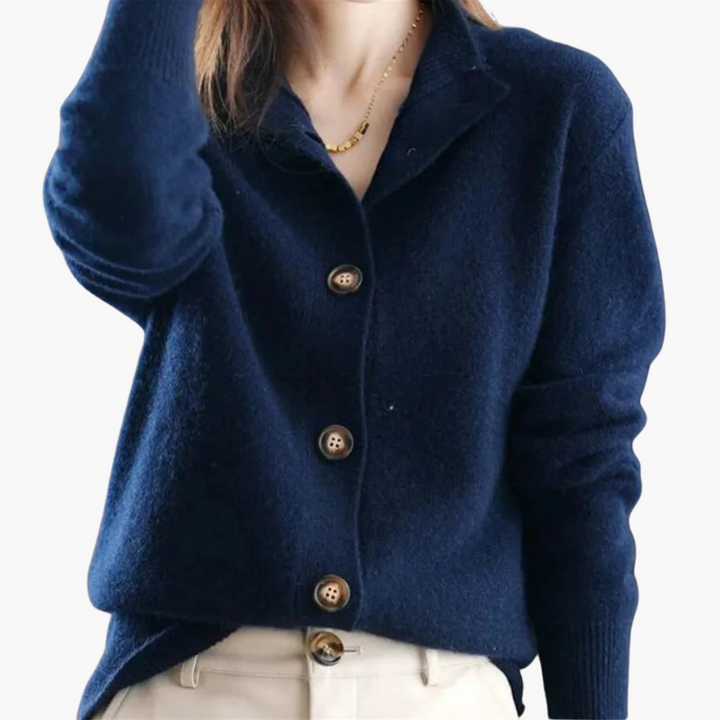 Women's Cardigan in Soft Fabric with Buttons | Altivaro