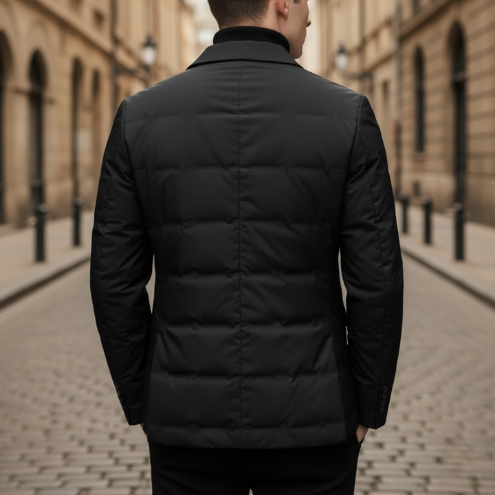 Herren Nylon Daunenjacke mit Kragen und Taschen | Altivaro