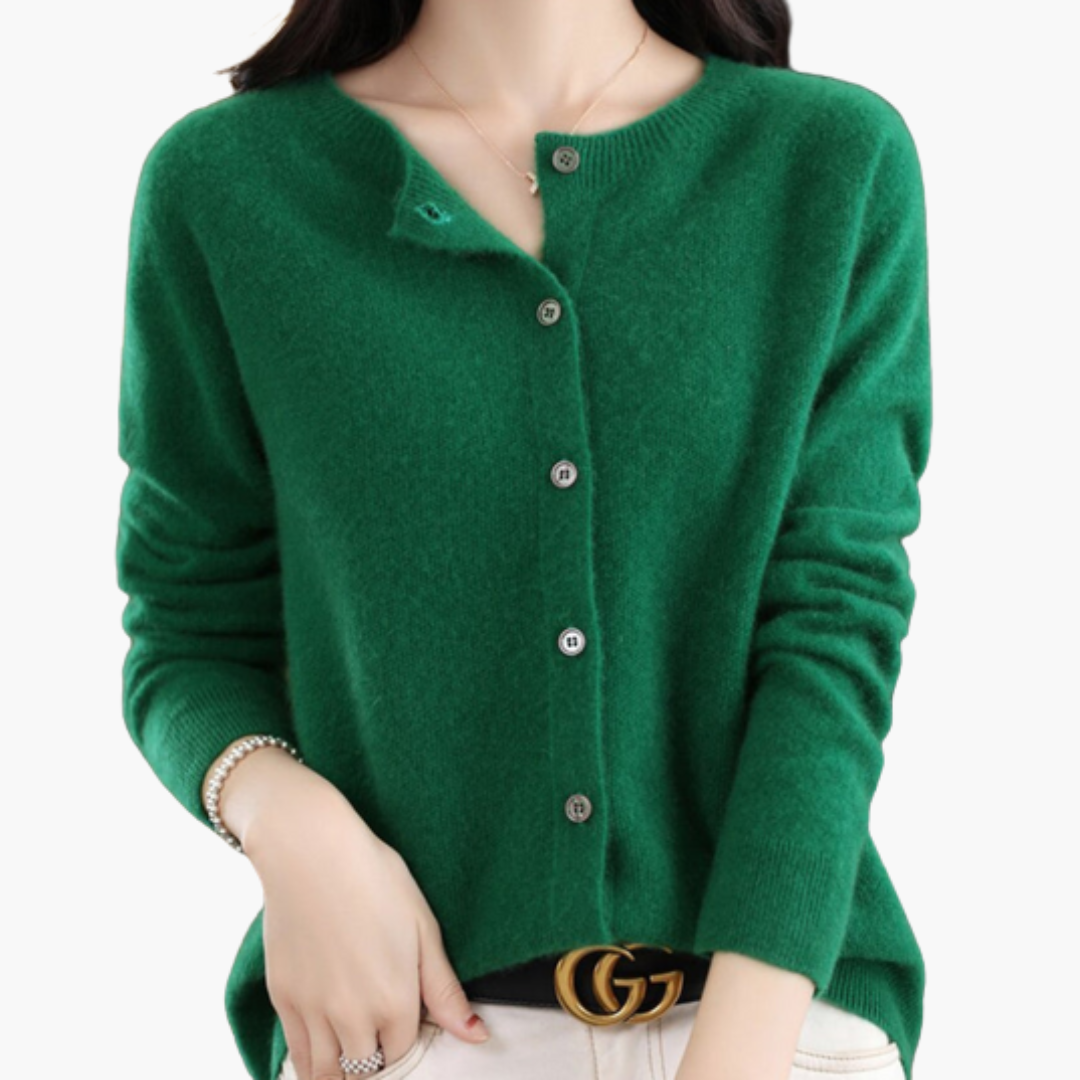 Cardigan Donna Lana Manica Lunga con Bottoni | Altivaro