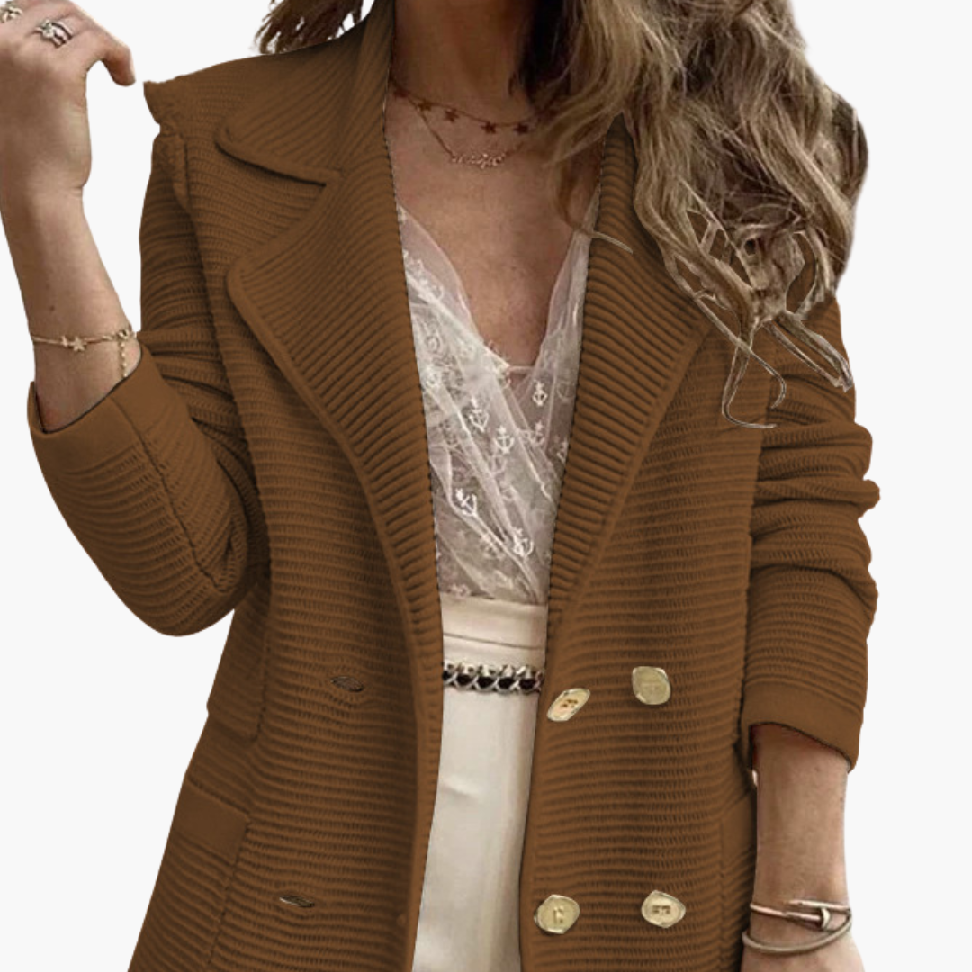 Blazer Donna Lungo Doppiopetto in Maglia | Altivaro
