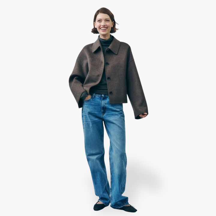 Giacca Marrone Donna in Lana e Cotone | Altivaro