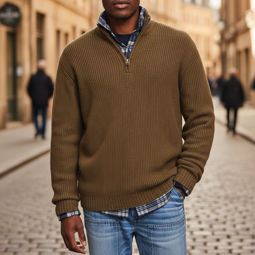 Herren Wollzip-Pullover | Altivaro