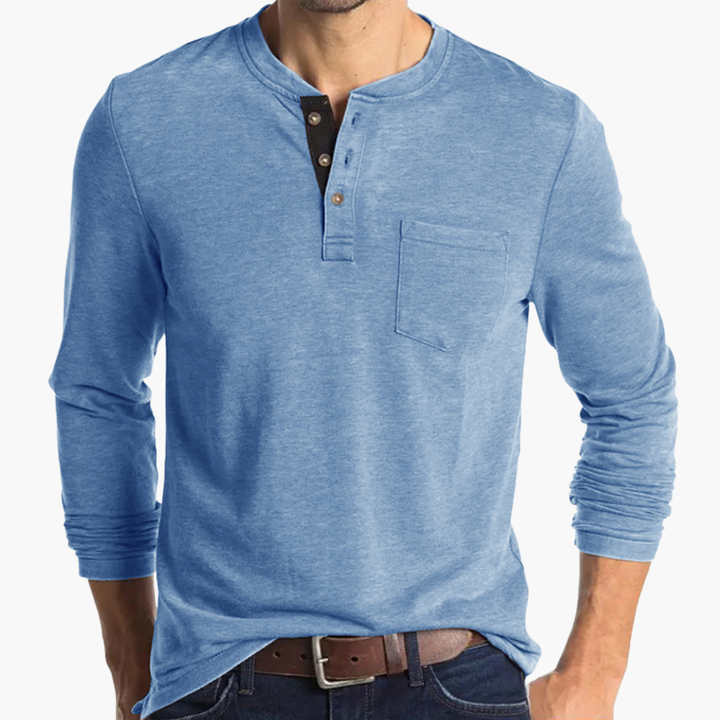 Men's Long Sleeve Henley Shirt | Altivaro