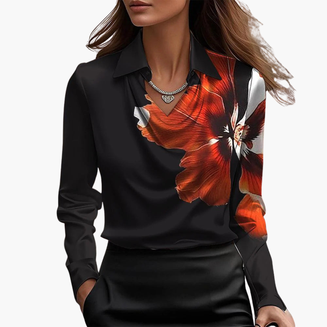 Blusa Satinata con Collo alla per Donna | Altivaro
