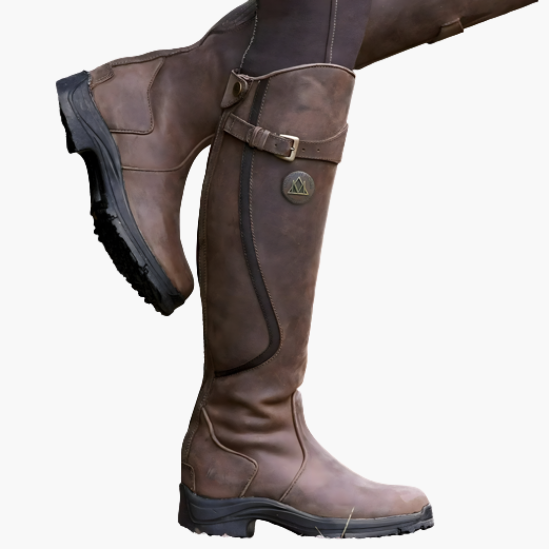 Women's Orthopedic Waterproof Leather Boots with Low Heel | Altivaro