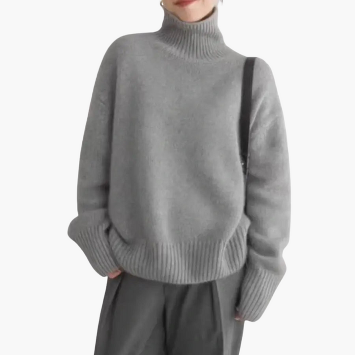 Maglione donna in cashmere con collo alto | Altivaro