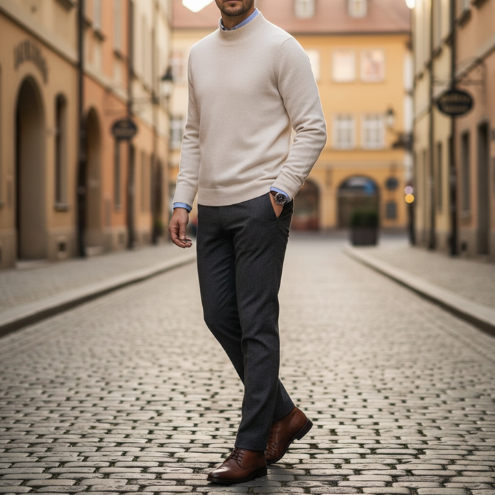 Maglione Collo Alto in Cashmere Uomo | Altivaro