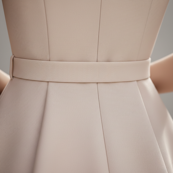 Abito Donna Elegante Collo Alto Tessuto Elasticizzato | Altivaro