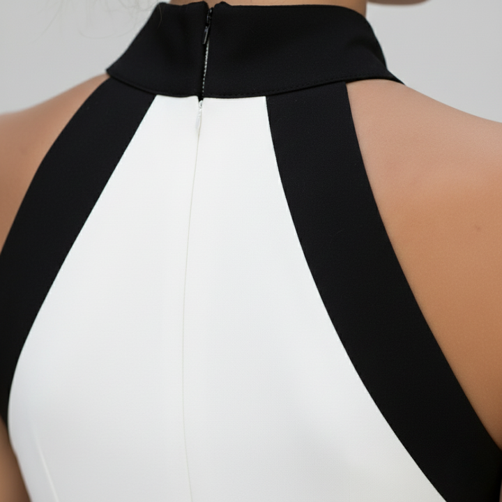 Women's Midi Fitted Dress Halter Neck | Altivaro