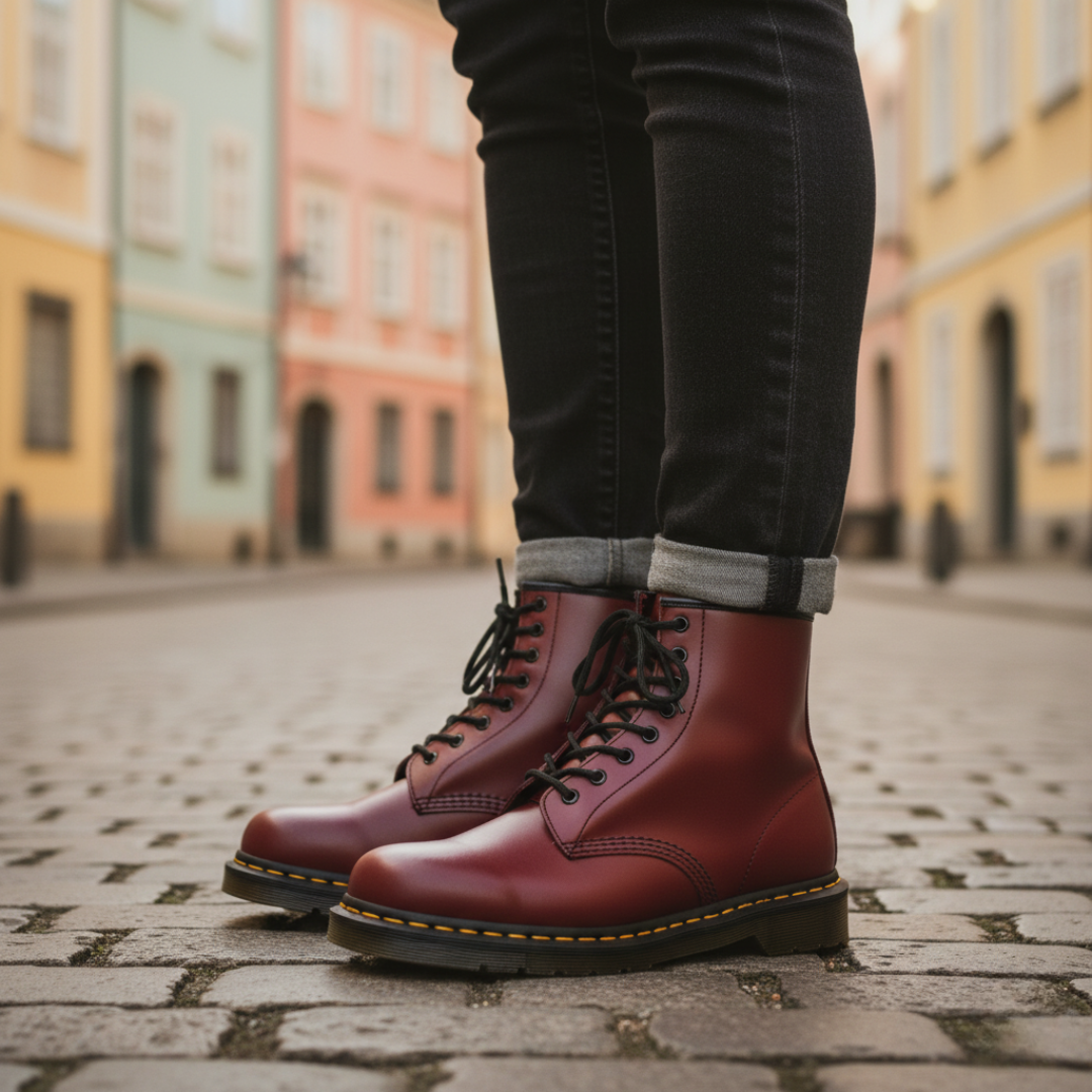 Orthopädische Herrenstiefel Leder Combat Schnürstiefel | Altivaro