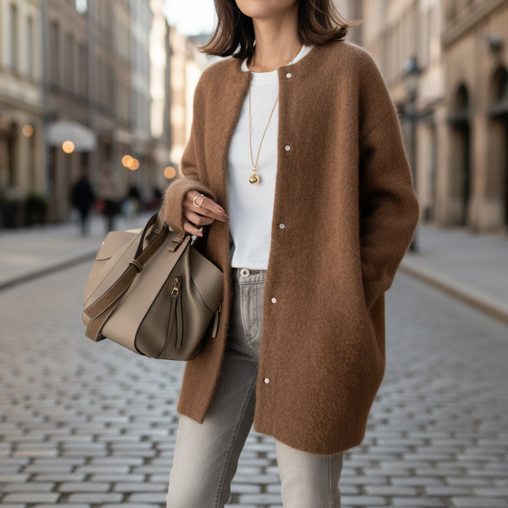 Cardigan Donna in Tessuto Morbido con Bottoni | Altivaro