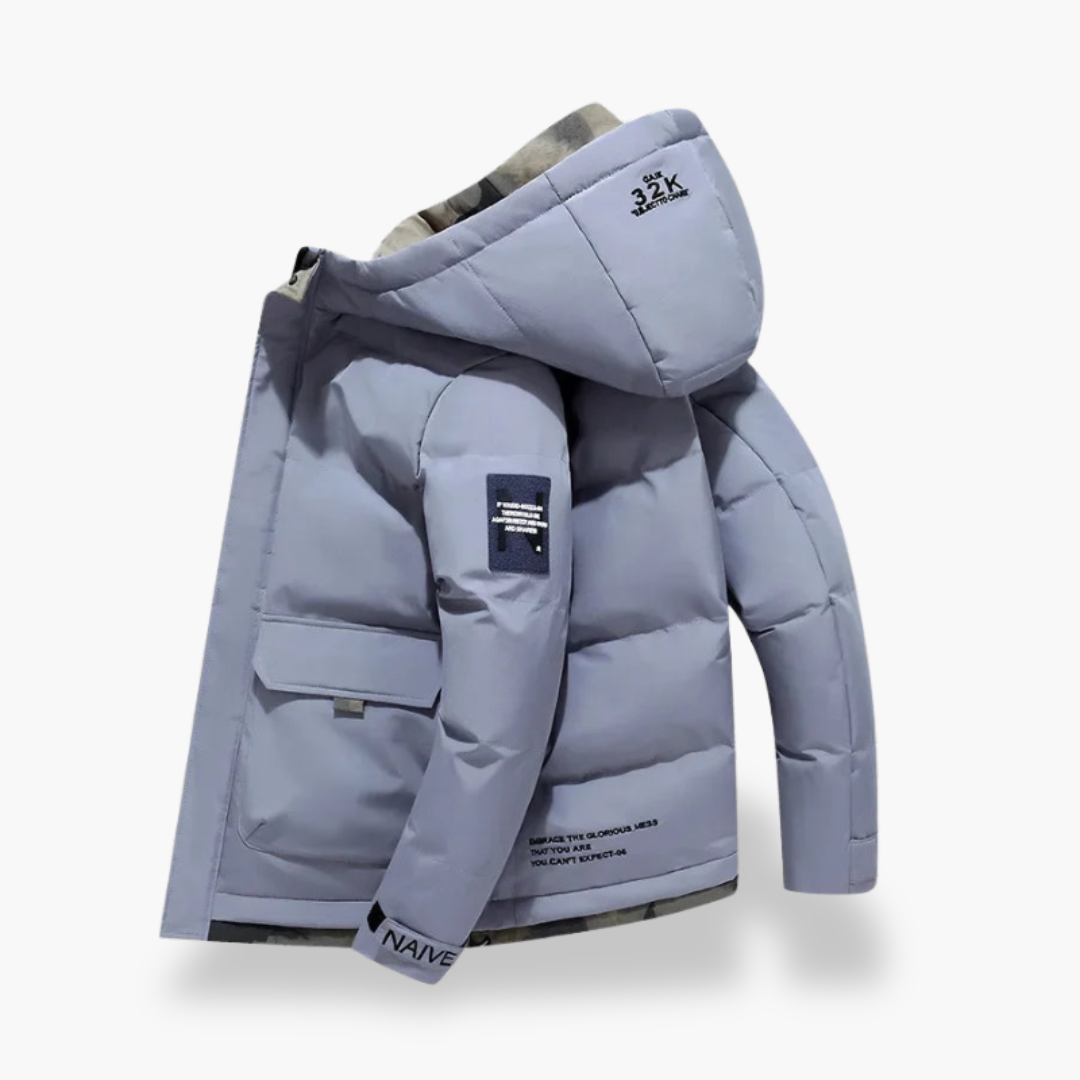 Giacca Puffer Uomo con Cappuccio e Tasche | Altivaro