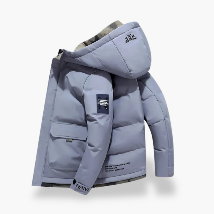 Giacca Puffer Uomo con Cappuccio e Tasche | Altivaro