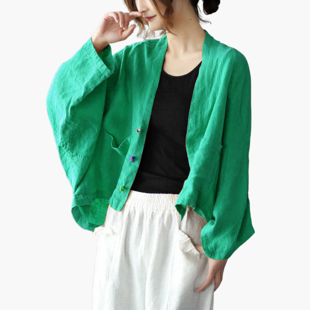 Giacca in Lino da Donna Leggera Stile Kimono | Altivaro-Altivaro