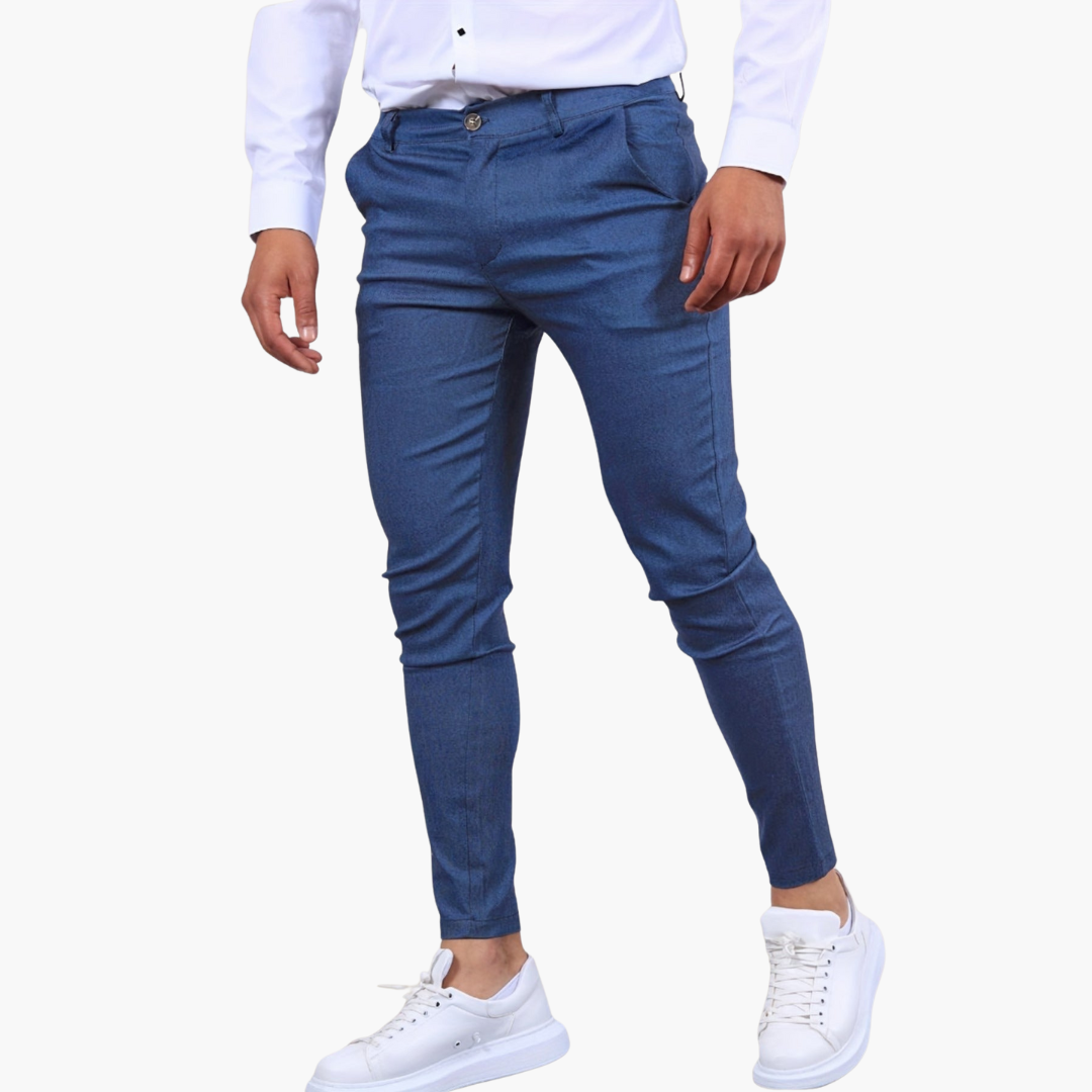 Pantaloni Skinny Fit Uomo con Tasca e Chiusura a Bottone | Altivaro