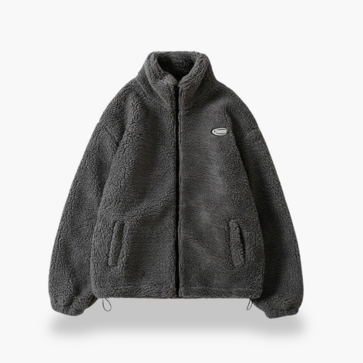 Fleece Jacket with Zip and Logo for Men | Altivaro