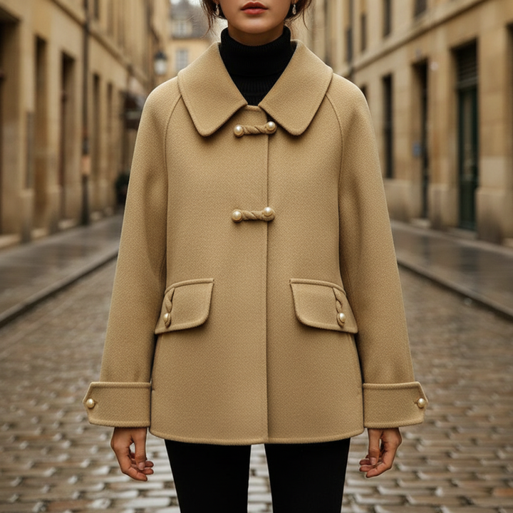 Cappotto donna con bottoni perla | Altivaro