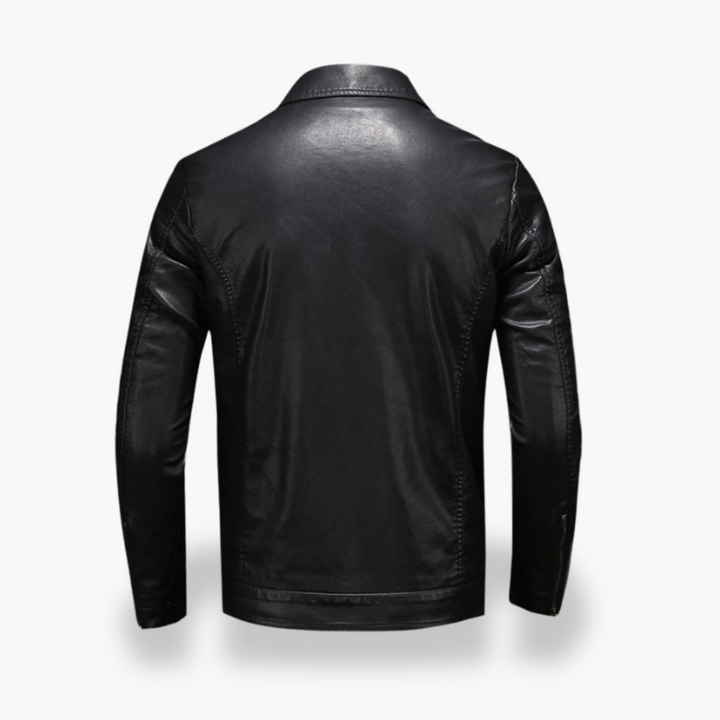 Giacca Uomo Ecopelle Slim Fit con Tasche Stile Moto | Altivaro