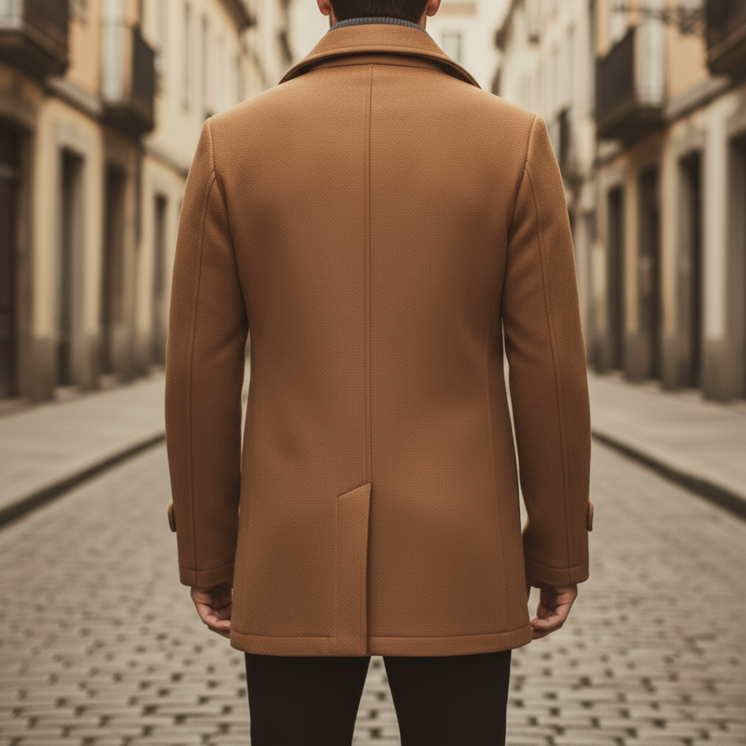 Herren Winterjacke aus Wolle mit Stehkragen und elegantem Design | Altivaro