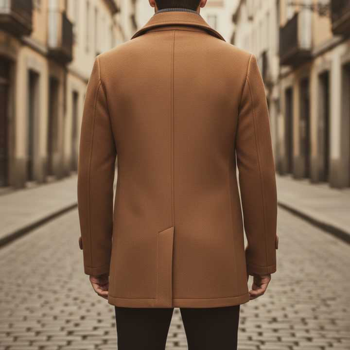 Herren Winterjacke aus Wolle mit Stehkragen und elegantem Design | Altivaro