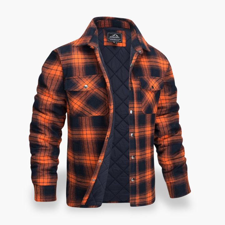 Men's Quilted Flannel Winter Shirt Jacket | Altivaro