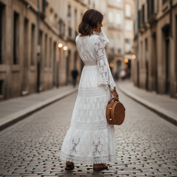 Women's Maxi Dress in Boho Lace | Altivaro