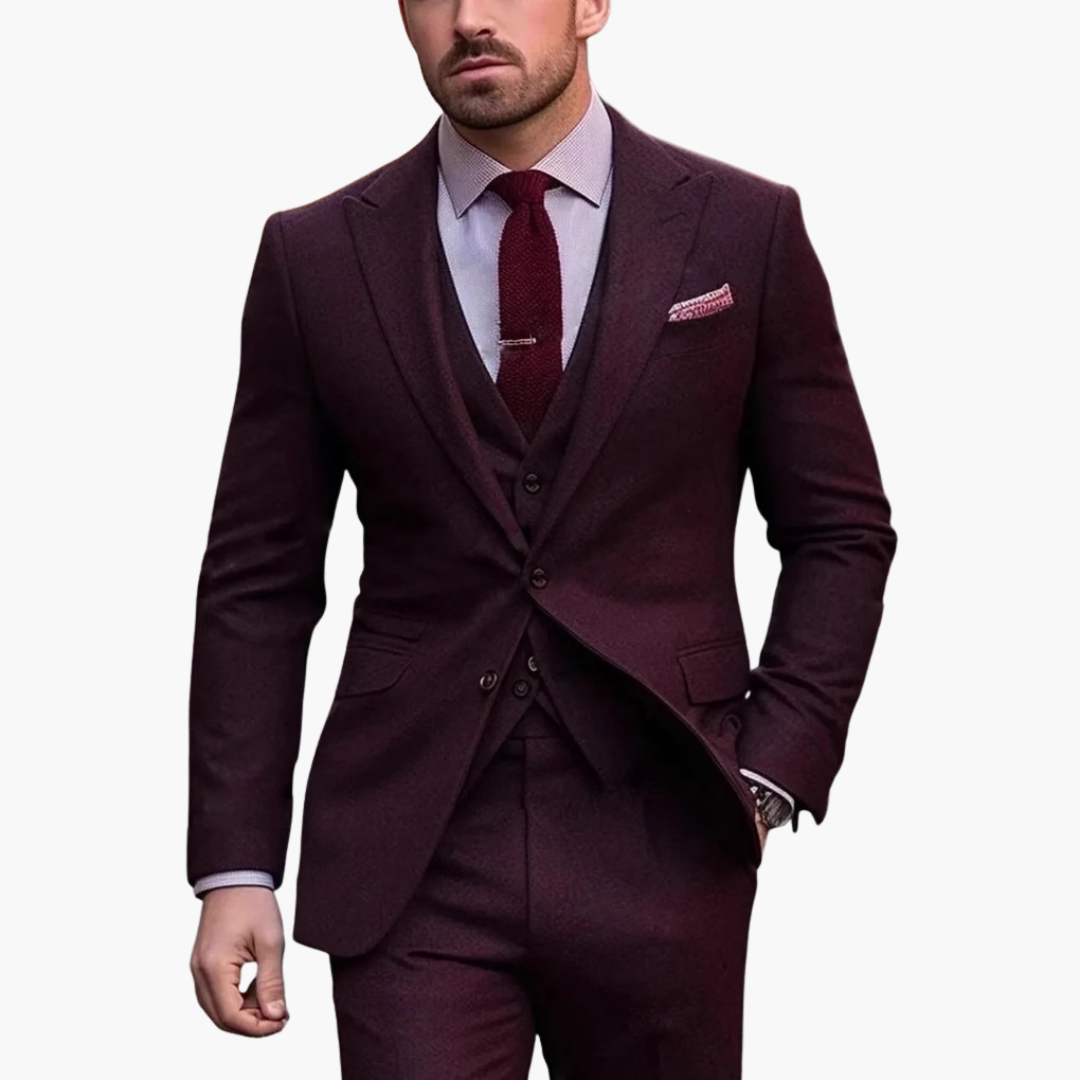 Completo da Uomo in Lana con Giacca, Gilet e Pantaloni | Altivaro