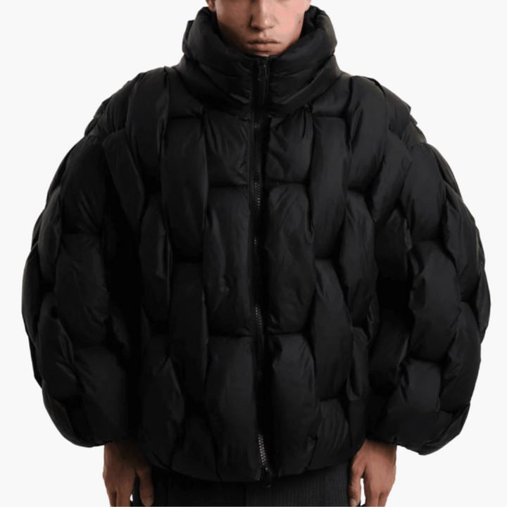 Men's winter down jacket with high collar | Altivaro