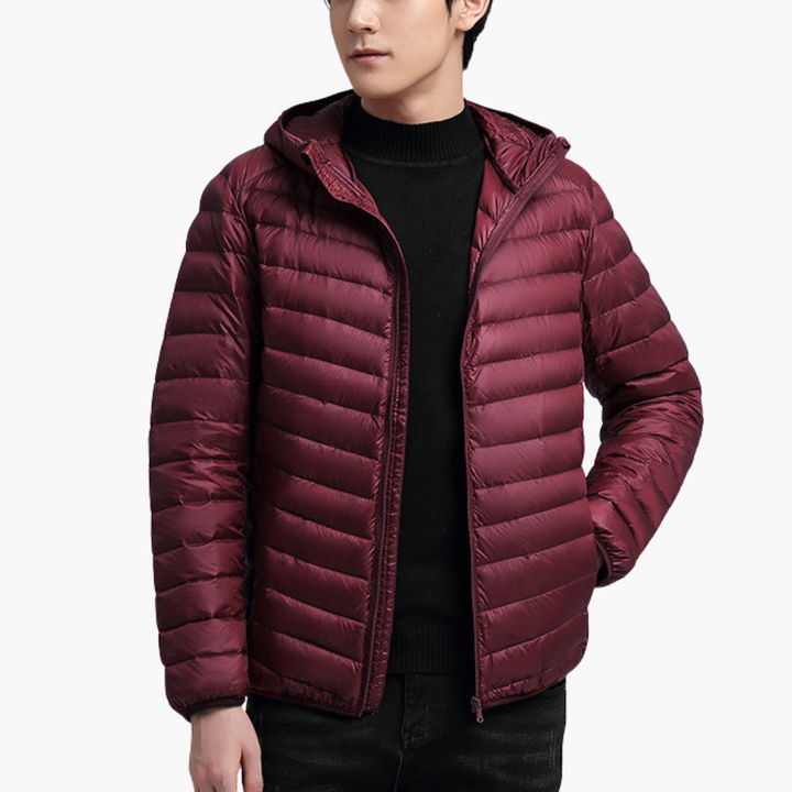 Piumino Uomo Leggero Invernale con Cappuccio Antivento | Altivaro