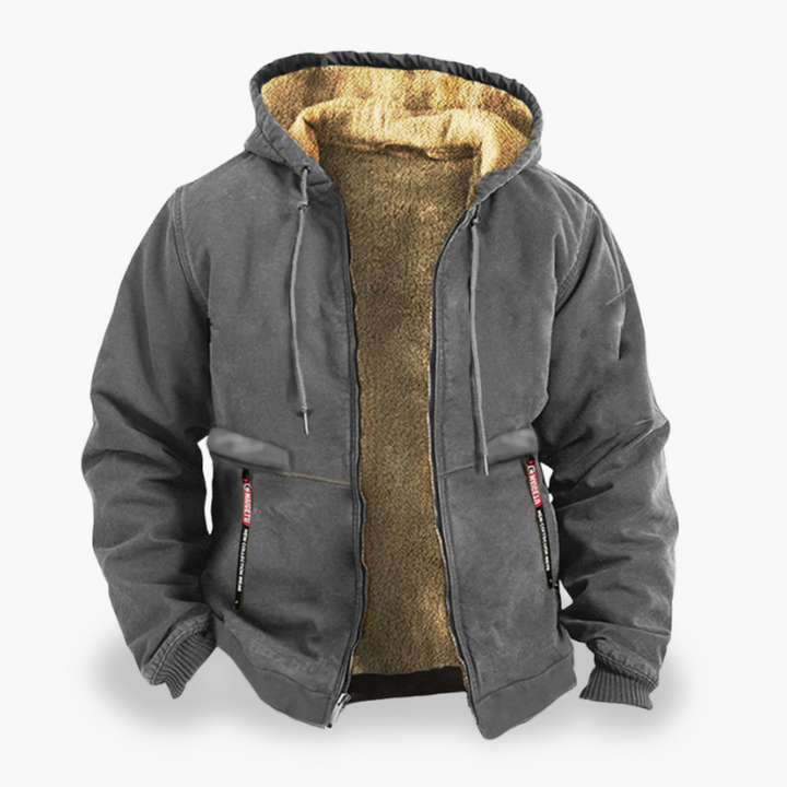 Felpa Uomo Invernale con Cappuccio Zip Foderata in Pile | Altivaro