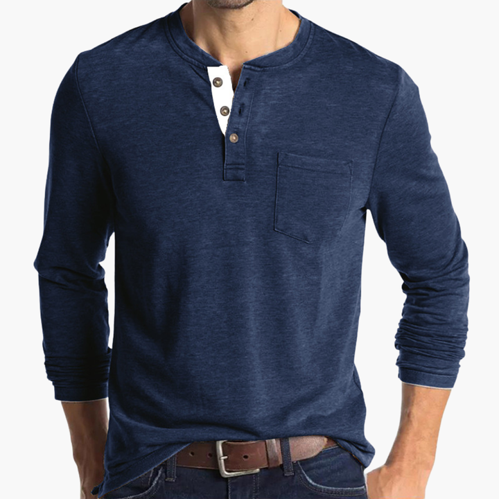 Men's Long Sleeve Henley Shirt | Altivaro