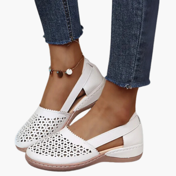 Scarpe Ortopediche Donna Bianche Estive in Pelle  Basse | Altivaro