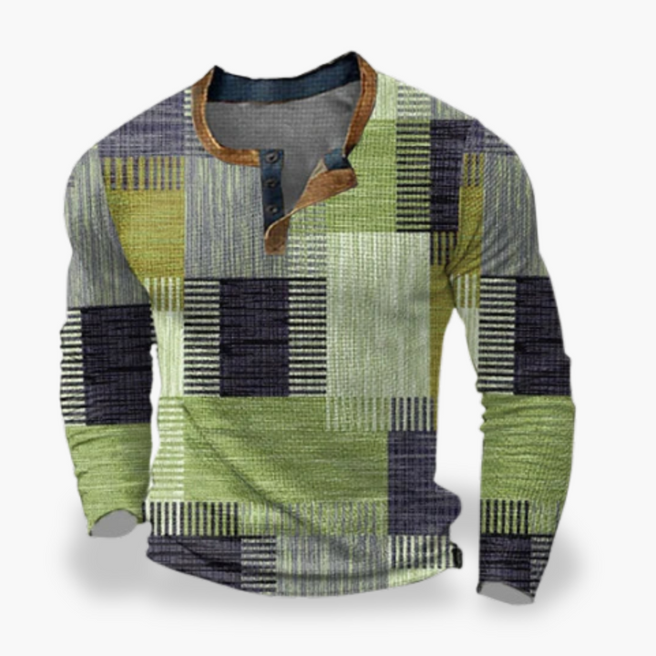 Maglia Uomo Maniche Lunghe Patchwork | Altivaro